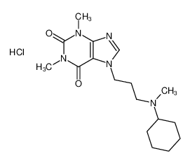 7-{3-[Cyclohexyl(methyl)amino]propyl}-1,3-dimethyl-3,7-dihydro-1H -purine-2,6-dione hydrochloride (1:1) 157309-20-1