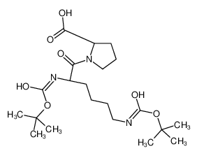 (2S)-1-[(2S)-2,6-bis[(2-methylpropan-2-yl)oxycarbonylamino]hexanoyl]pyrrolidine-2-carboxylic acid 198475-99-9