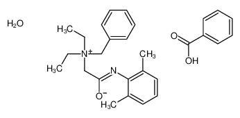 benzyl-[2-(2,6-dimethylanilino)-2-oxoethyl]-diethylazanium,benzoate,hydrate 86398-53-0