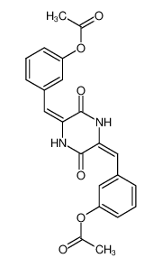 7670-63-5 spectrum, 3,6-bis-(3-acetoxy-benzylidene)-piperazine-2,5-dione