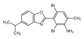 2,4-二溴-3-(5-异丙基-1,3-苯并恶唑-2-基)-6-甲基苯胺