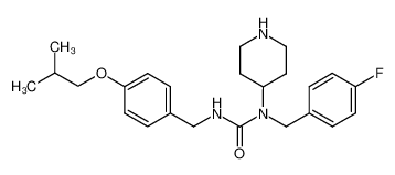 1-(4-fluorobenzyl)-3-(4-isobutoxybenzyl)-1-(piperidin-4-yl)urea 639863-77-7