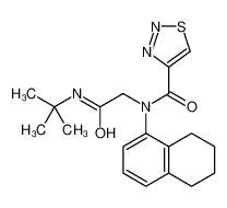 N-{2-[(2-Methyl-2-propanyl)amino]-2-oxoethyl}-N-(5,6,7,8-tetrahyd ro-1-naphthalenyl)-1,2,3-thiadiazole-4-carboxamide 605638-38-8