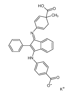 potassium,4-[[3-(4-carboxyanilino)-2-phenylinden-1-ylidene]amino]-1-methylcyclohexa-2,4-diene-1-carboxylate 129884-95-3