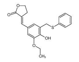 (3E)-3-[[3-ethoxy-4-hydroxy-5-(phenylsulfanylmethyl)phenyl]methylidene]oxolan-2-one 107788-12-5