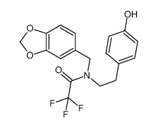 N-(1,3-benzodioxol-5-ylmethyl)-2,2,2-trifluoro-N-[2-(4-hydroxyphenyl)ethyl]acetamide 40135-88-4