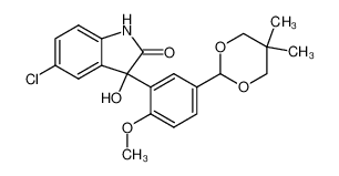 5-chloro-3-[5-(5,5-dimethyl-[1,3]dioxan-2-yl)-2-methoxy-phenyl]-3-hydroxy-1,3-dihydro-indol-2-one 910920-89-7