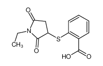 2-(1-ethyl-2,5-dioxopyrrolidin-3-yl)sulfanylbenzoic acid 350030-47-6