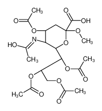 (2R,4S,5R,6R)-5-acetamido-4-acetyloxy-2-methoxy-6-[(1S,2R)-1,2,3-triacetyloxypropyl]oxane-2-carboxylic acid 50669-91-5