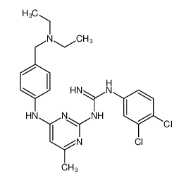 51475-54-8 structure, C23H27Cl2N7