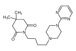 4,4-Dimethyl-1-(4-(4-(pyrimidin-2-yl)piperazin-1-yl)butyl)piperidine-2,6-dione 83928-76-1