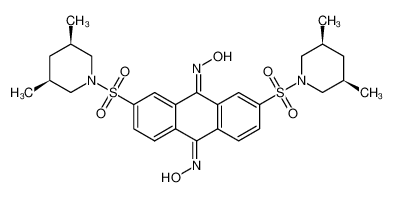 2-((3R,5S)-3,5-dimethylpiperidin-1-ylsulfonyl)-7-((3S,5R)-3,5-dimethylpiperidin-1-ylsulfonyl)anthracene-9,10-dione dioxime 1227637-23-1