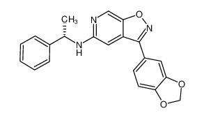 (S)-3-(benzo[d][1,3]dioxol-5-yl)-N-(1-phenylethyl)isoxazolo[5,4-c]pyridin-5-amine 1082739-92-1