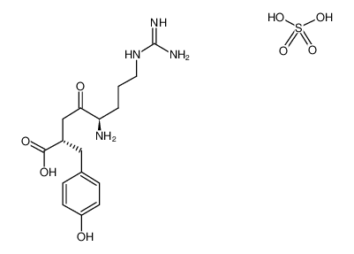 (2R,5S)-5-amino-8-(diaminomethylideneamino)-2-[(4-hydroxyphenyl)methyl]-4-oxooctanoic acid,sulfuric acid 103900-19-2