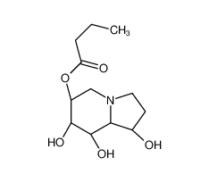 [(1S,6S,7S,8R,8aR)-1,7,8-trihydroxy-1,2,3,5,6,7,8,8a-octahydroindolizin-6-yl] butanoate 121104-96-9