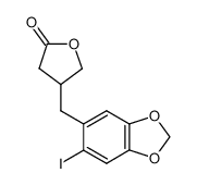 (iodo-2 methylenedioxy-4,5 benzyl)-3 butanolide-4