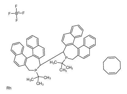 1046806-02-3 structure, C60H60BF4P2Rh-