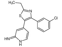 4-[4-(3-chlorophenyl)-2-ethyl-1,3-thiazol-5-yl]pyridin-2-amine 365428-82-6