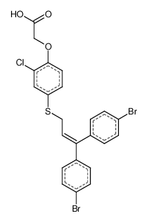 2-[4-[3,3-bis(4-bromophenyl)prop-2-enylsulfanyl]-2-chlorophenoxy]acetic acid