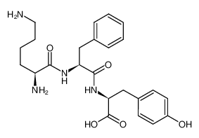 (2S)-2-[[(2S)-2-[[(2S)-2,6-diaminohexanoyl]amino]-3-phenylpropanoyl]amino]-3-(4-hydroxyphenyl)propanoic acid 63958-93-0