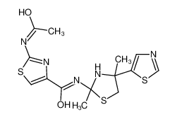 2-acetamido-N-[2,4-dimethyl-4-(1,3-thiazol-5-yl)-1,3-thiazolidin-2-yl]-1,3-thiazole-4-carboxamide 606117-71-9