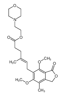 2-morpholin-4-ylethyl (E)-6-(4,6-dimethoxy-7-methyl-3-oxo-1H-2-benzofuran-5-yl)-4-methylhex-4-enoate 1322681-37-7
