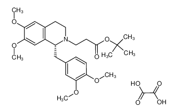 (1R)-1-[(3,4-dimethoxyphenyl)-methyl]-1,2,3,4-tetrahydro-6,7-dimethoxy-2-tert-butoxycarbonylethyl-isoquinoline oxalate 1075726-71-4