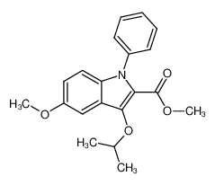 5-methoxy-3-(1-methylethoxy)-1-phenyl-1H-indole-2-carboxylic acid methyl ester 105012-92-8