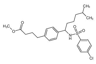 methyl 4-[4-[1-(4-chlorophenylsulfonylamino)-5-methylhexyl]phenyl]butyrate 162939-00-6