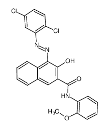 (4E)-4-[(2,5-dichlorophenyl)hydrazinylidene]-N-(2-methoxyphenyl)-3-oxonaphthalene-2-carboxamide 6410-38-4