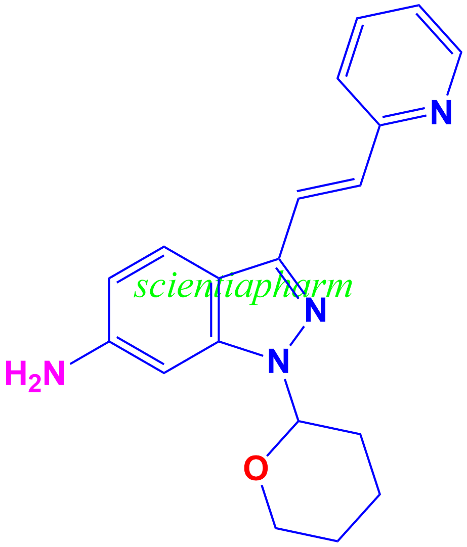 1-(oxan-2-yl)-3-(2-pyridin-2-ylethenyl)indazol-6-amine 99%