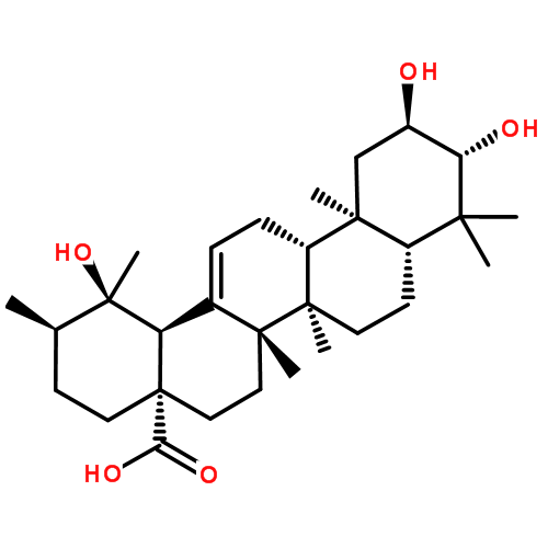 (1R,2R,4aS,6aR,6aS,6bR,8aR,10R,11R,12aR,14bS)-1,10,11-trihydroxy-1,2,6a,6b,9,9,12a-heptamethyl-2,3,4,5,6,6a,7,8,8a,10,11,12,13,14b-tetradecahydropicene-4a-carboxylic acid 98%