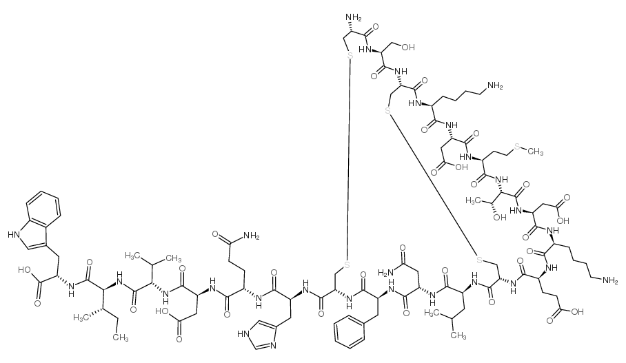 CYS-SER-CYS-LYS-ASP-MET-THR-ASP-LYS-GLU-CYS-LEU-ASN-PHE-CYS-HIS-GLN-ASP-VAL-ILE-TRP (DISULFIDE BRIDGE: CYS1-CYS15,CYS3-CYS11)