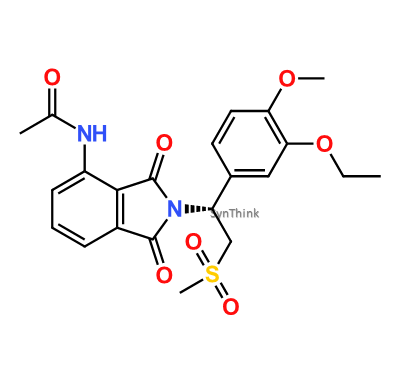 (R)-2-[1-(3-Ethoxy-4-methoxyphenyl)-2-methylsulfonylethyl]-4-acetylamino isoindoline-1,3-dione; N-​[2-​[(1R)​-​1-​(3-​Ethoxy-​4-​methoxyphenyl)​-​2-​(methylsulfonyl)​ethyl]​-​2,​3-​dihydro-​1,​3-​dioxo-​1H-​isoindol-​4-​yl]​-acetamide 95%