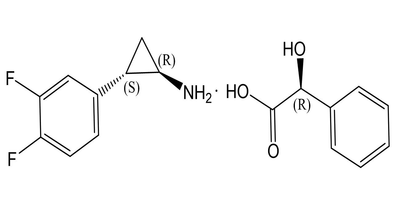 (1R,2S)-2-(3,4-二氟苯基)环丙胺 (R)-扁桃酸盐