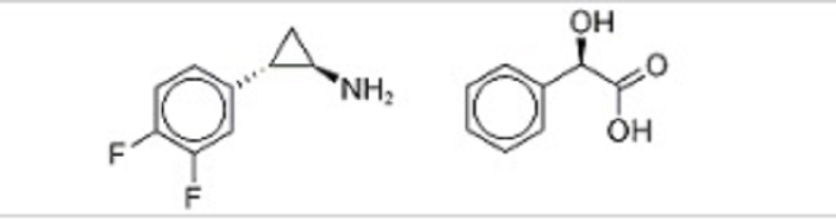 (1R,2S)-2-(3,4-二氟苯基)环丙胺 (R)-扁桃酸盐