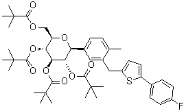 (1S)-1,5-脱水-1-C-[3-[[5-(4-氟苯基)-2-噻吩基]甲基]-4-甲基苯基]-D-山梨糖醇 2,3,4,6-四(2,2-二甲基丙酸酯)