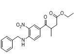 ethyl 4-(4-(benzylamino)-3-nitrophenyl)-3-methyl-4-oxobutanoate 97%