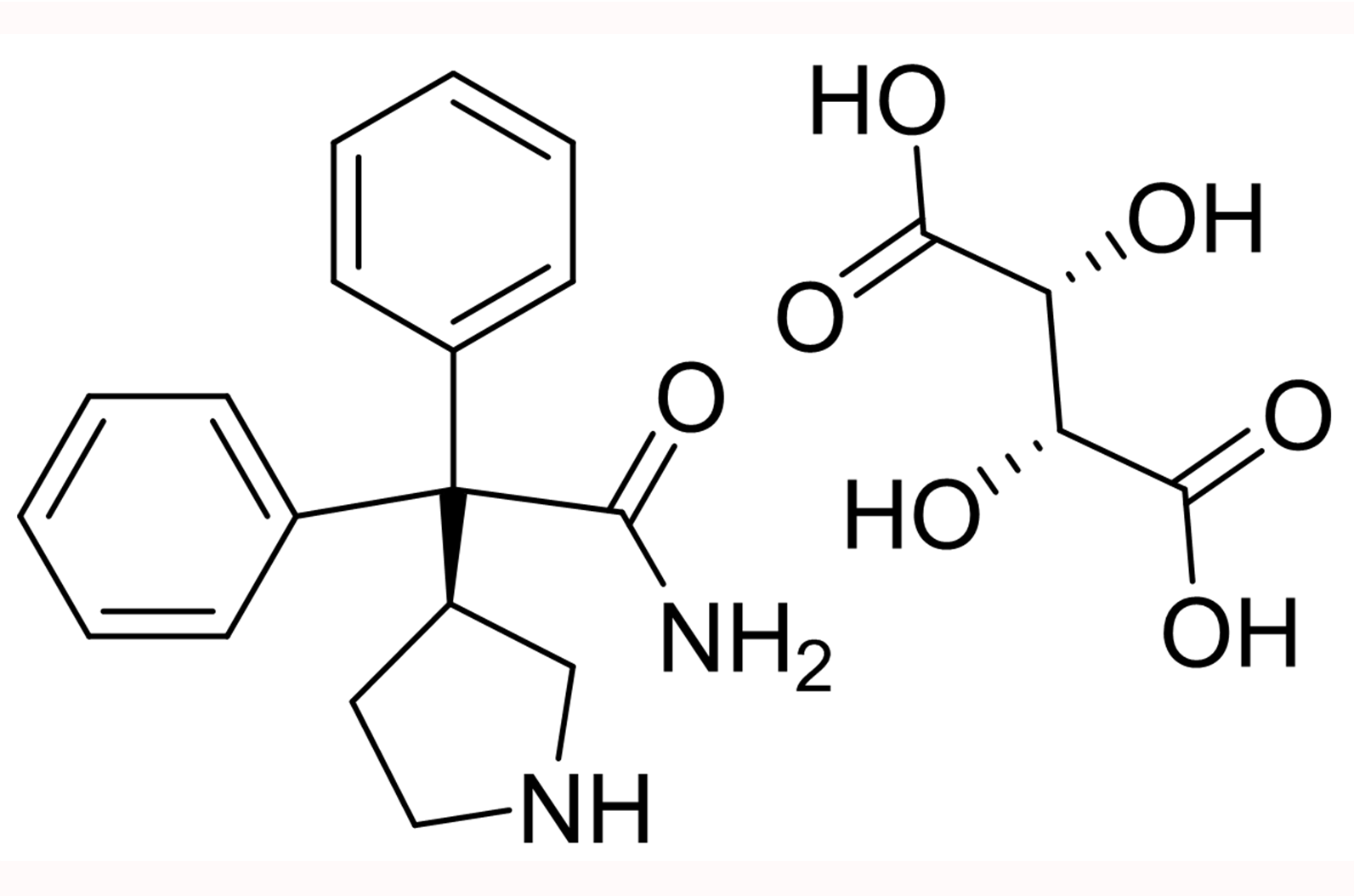 3-(S)-(1-甲酰胺基-1,1-二苯基甲基)吡咯烷-L-酒石酸盐