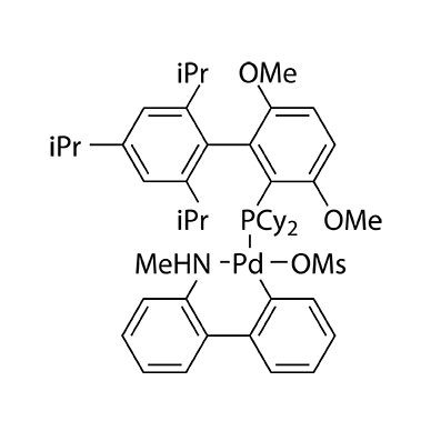 Methanesulfonato(2-dicyclohexylphosphino-3,6-dimethoxy-2',4',6'-tri-i-propyl-1,1'-biphenyl)(2'-methylamino-1,1'-biphenyl-2-yl)palladium(II) 98.3