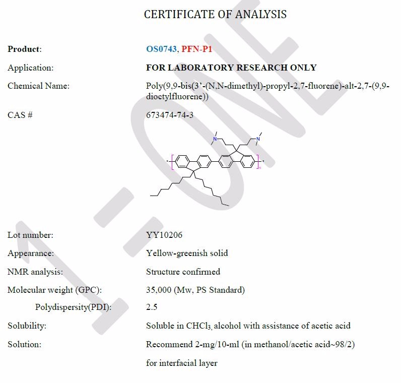 1-material PFN-P1/OS0743 99.99%