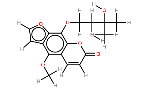 9-(2,3-dihydroxy-3-methylbutoxy)-4-methoxyfuro[3,2-g]chromen-7-one 98%