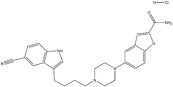 5-[4-[4-(5-cyano-1H-indol-3-yl)butyl]piperazin-1-yl]-1-benzofuran-2-carboxamide;hydrochloride 96%